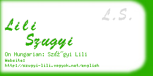 lili szugyi business card